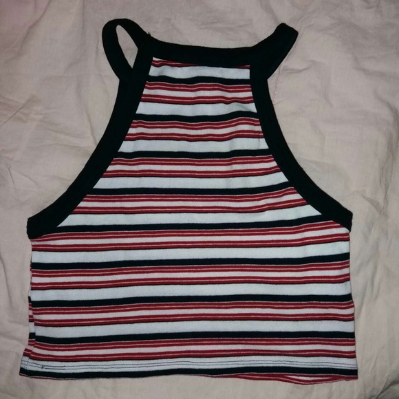 Zara Striped Halter Top (Brandy for exposure) - Picture 2 of 3